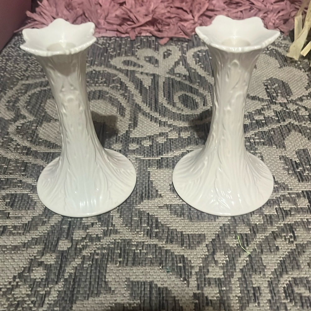 Lenox vintage candle holder set